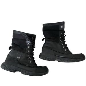 Ugg Black Leather Winter Boots Waterproof #5209 Size 4